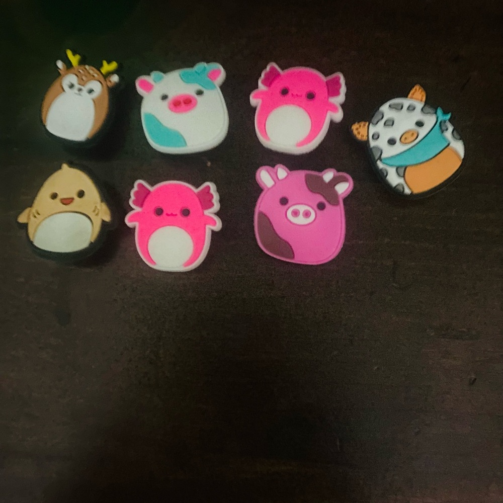 New croc charms  cows, axolotl, sharks, etc x8
